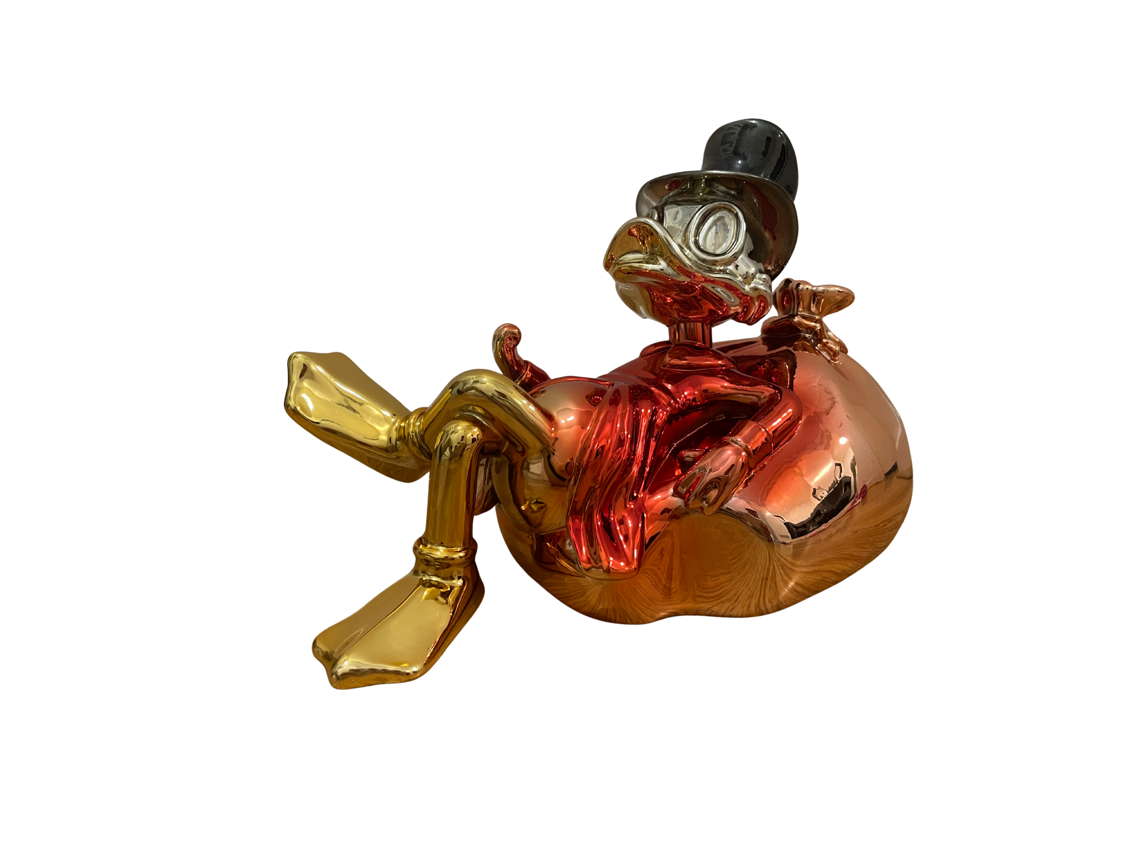 Dagobert Duck op Goudzak (25cm)