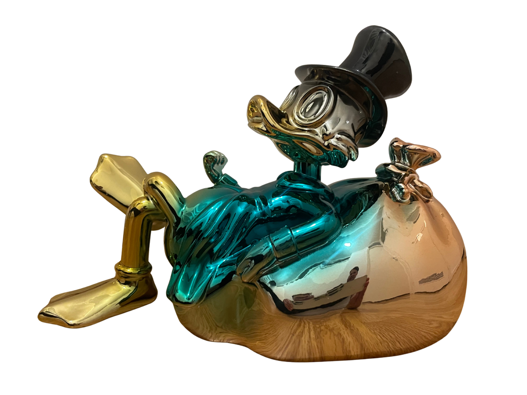 Dagobert Duck op Goudzak (30cm)