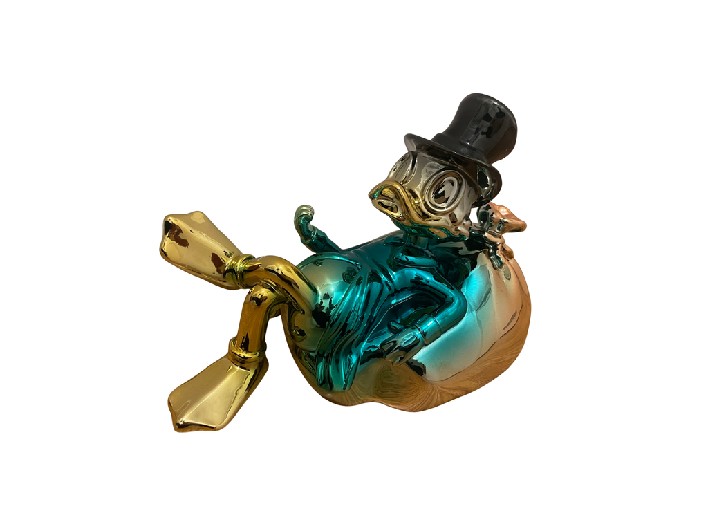 Dagobert Duck op Goudzak (30cm)